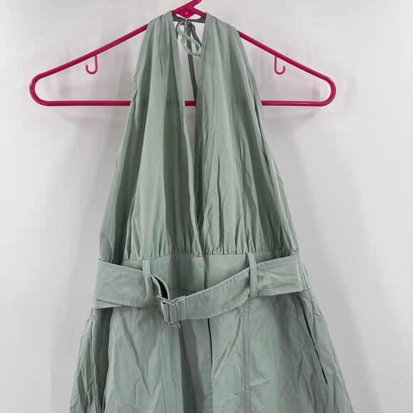 Forever 21 Jumpsuit SZ Medium Halter Cargo Light Blue/Green Parachute Cargo NWT - Picture 7 of 13